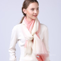 New design styles best-selling customized fashionable shemagh pink and white wool scarf shawl